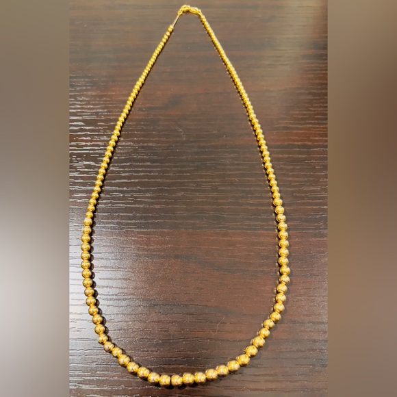 Vintage Napier Gold Ball Necklace - 24” - Picture 1 of 3